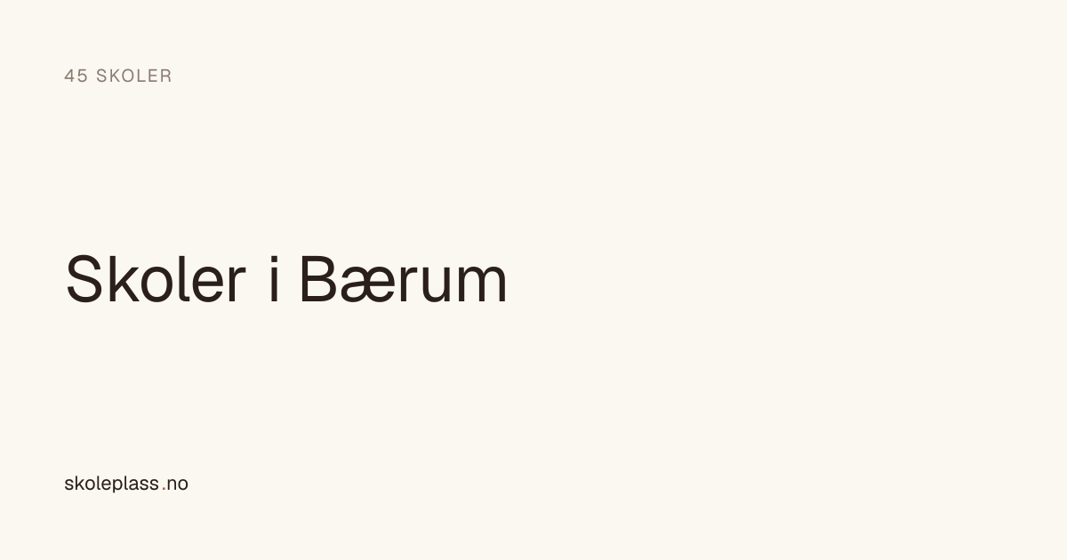 Kart og profil av Bærum kommune