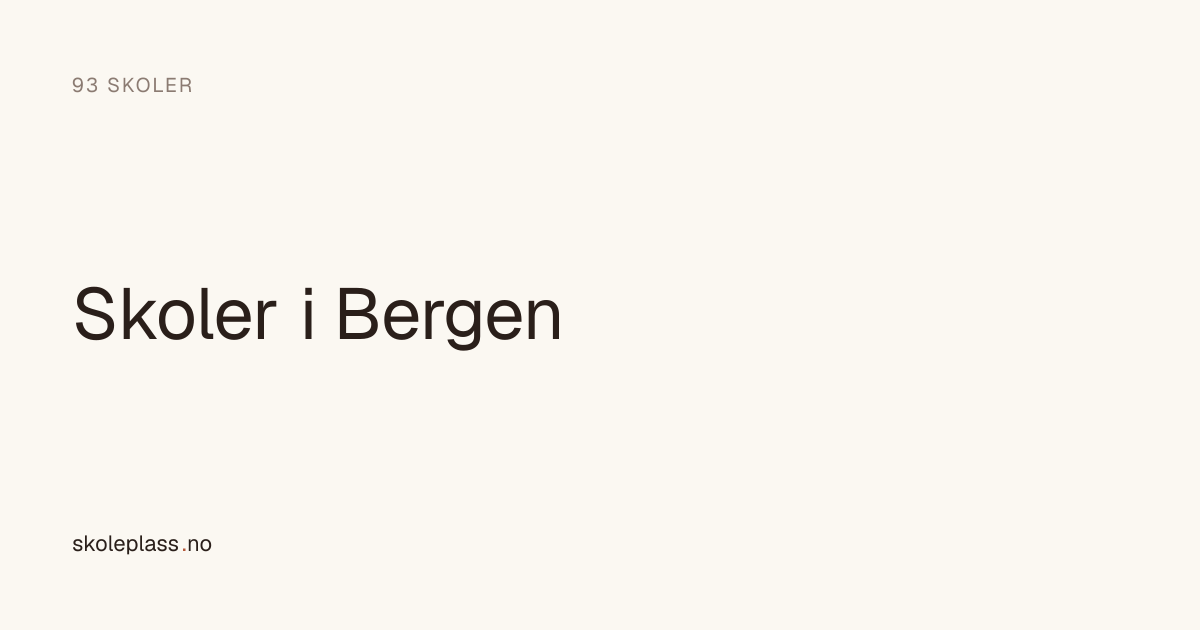 Kart og profil av Bergen kommune