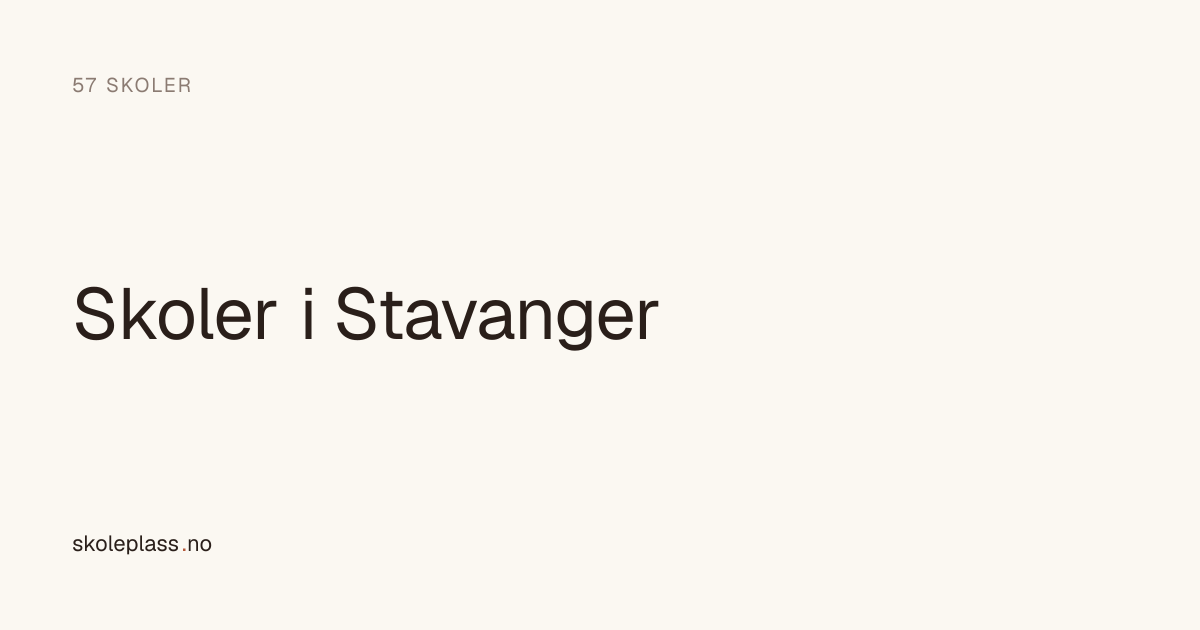 Kart og profil av Stavanger kommune